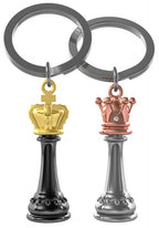 Oggetto regalo di design – porte cles reine et roi des echecs metalmorphose 