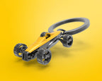 Design-lahja – porte cles voiture de course retro jaune metalmorphose MTM980 02 5404006021567