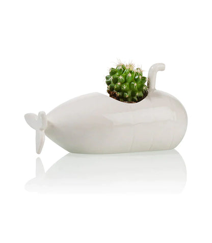 White submarine pot