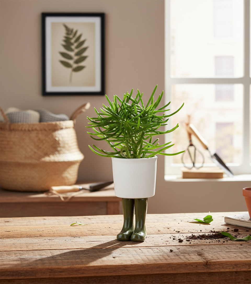 Pot de fleur Bottes Wellington Vert