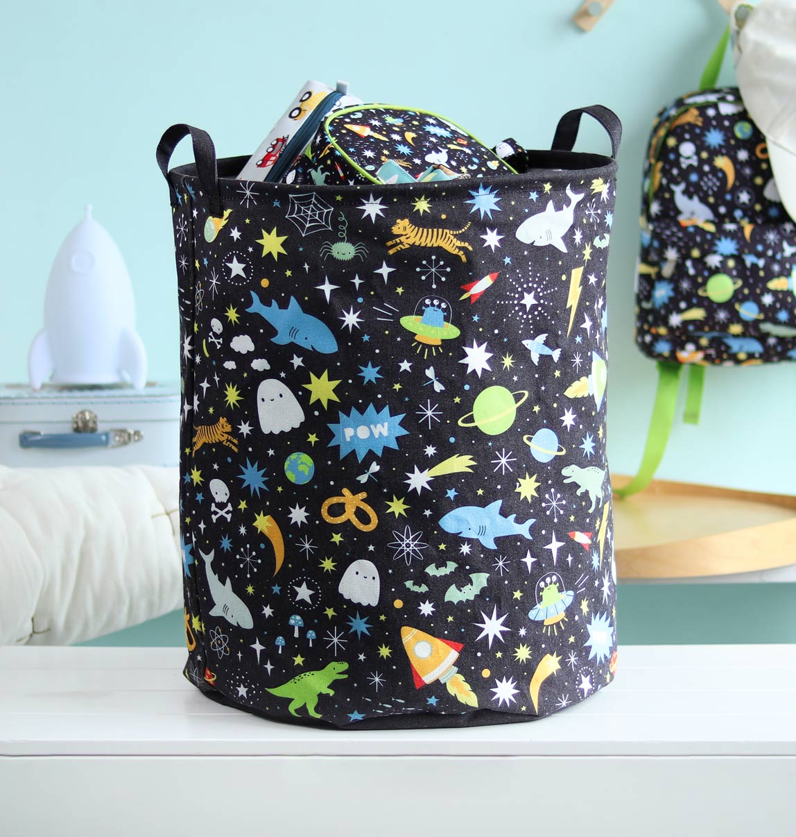 Panier de rangement - Galaxie – vue 2 – A Little Lovely Company