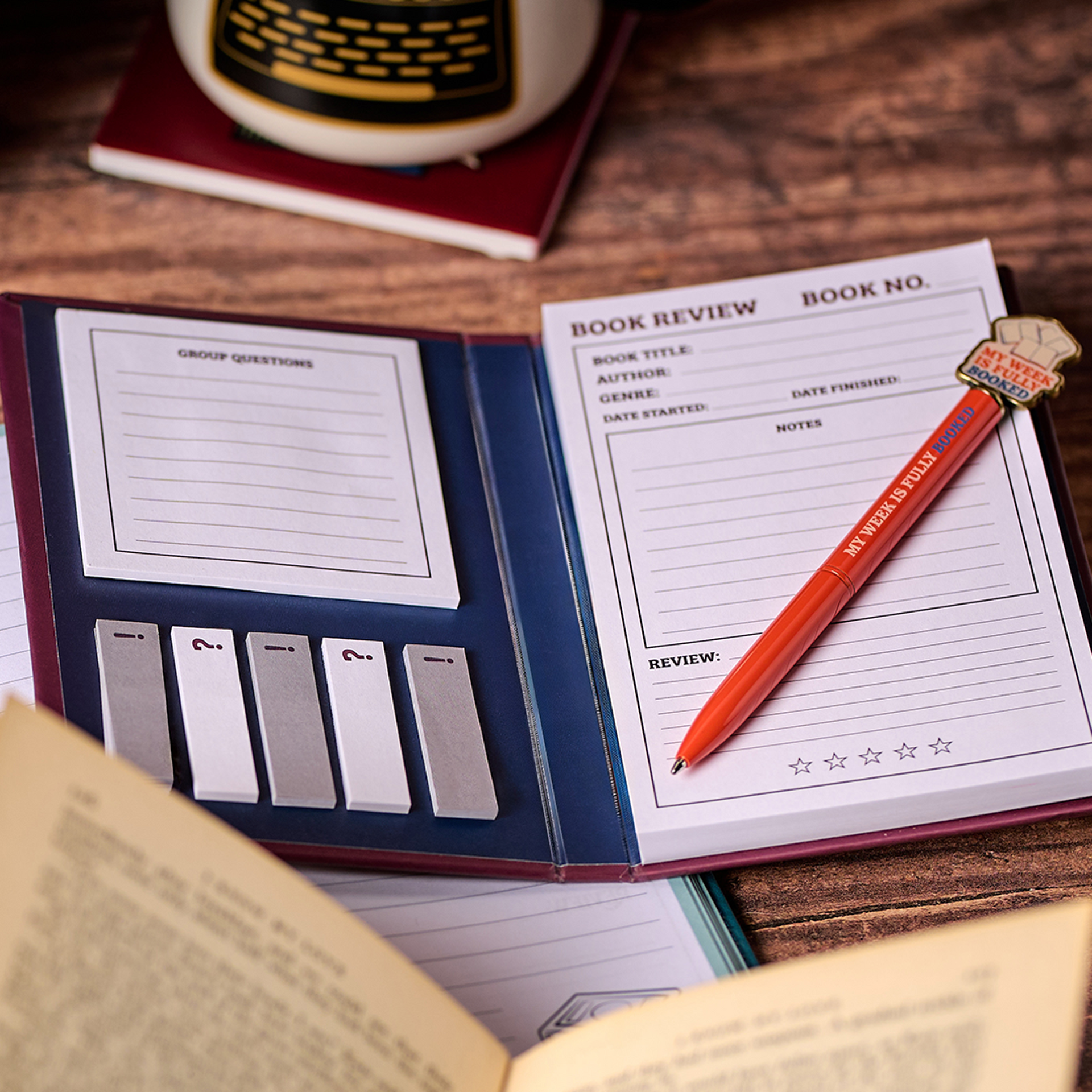 Carnet de critiques de livres A6 - Book Club