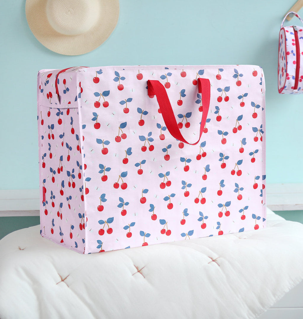 Grand sac de rangement XL - Cerises – vue 3 – A Little Lovely Company