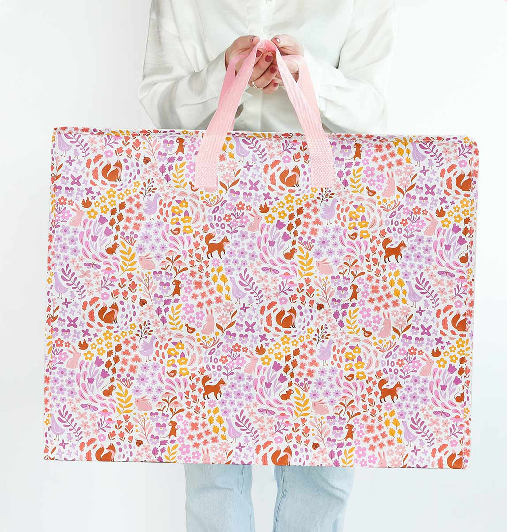 Grand sac de rangement XL - Jardin fleuri – vue 3 – A Little Lovely Company
