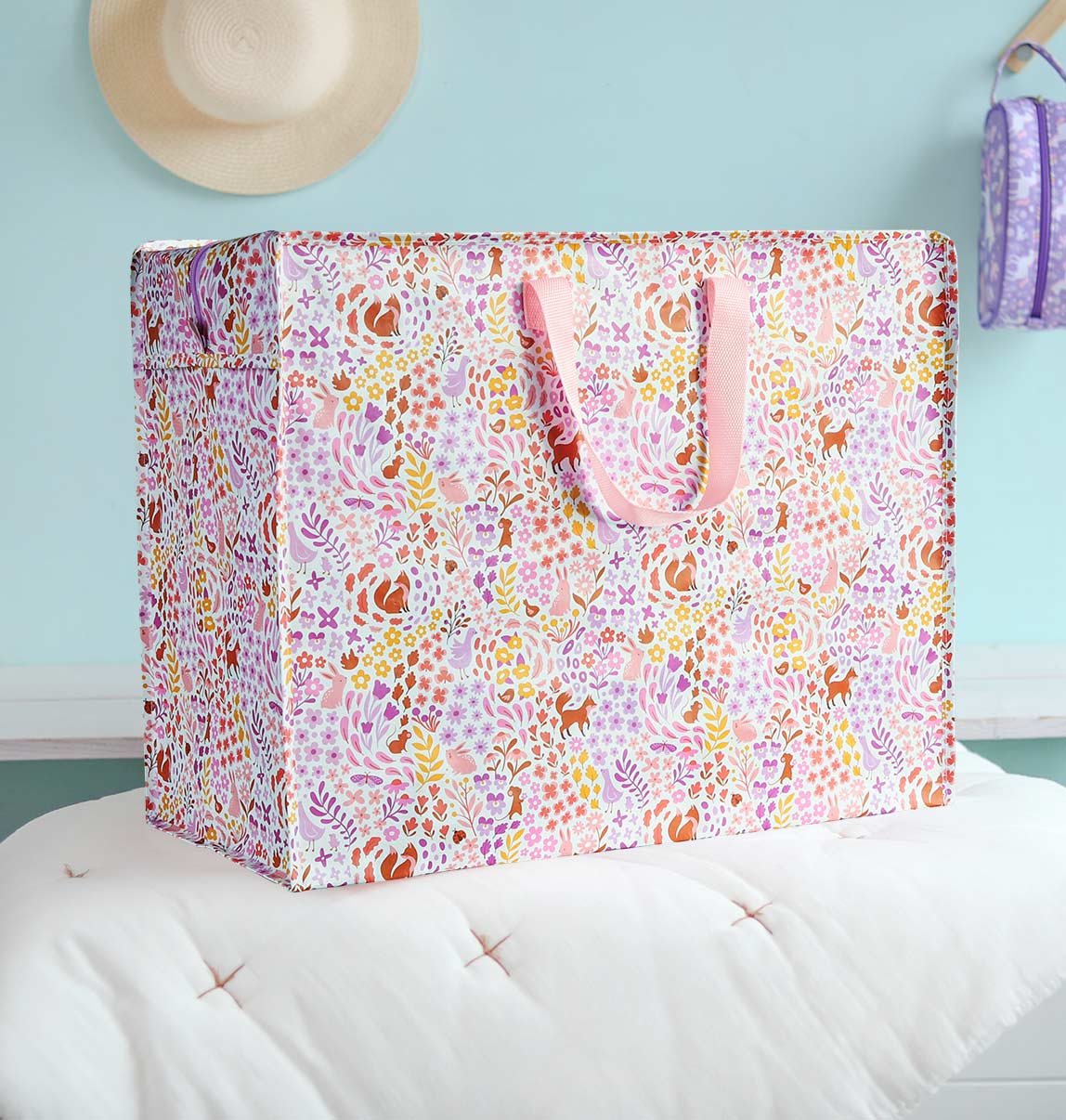 Grand sac de rangement XL - Jardin fleuri – vue 2 – A Little Lovely Company