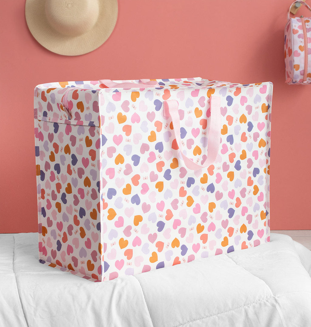 Grand sac de rangement XL - Cœurs – vue 3 – A Little Lovely Company