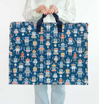 Grand sac de rangement XL - Robots – vue 2 – A Little Lovely Company