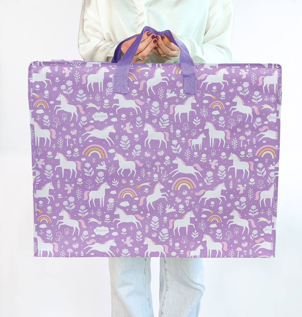 Grand sac de rangement XL - Unicorn Dreams – vue 3 – A Little Lovely Company
