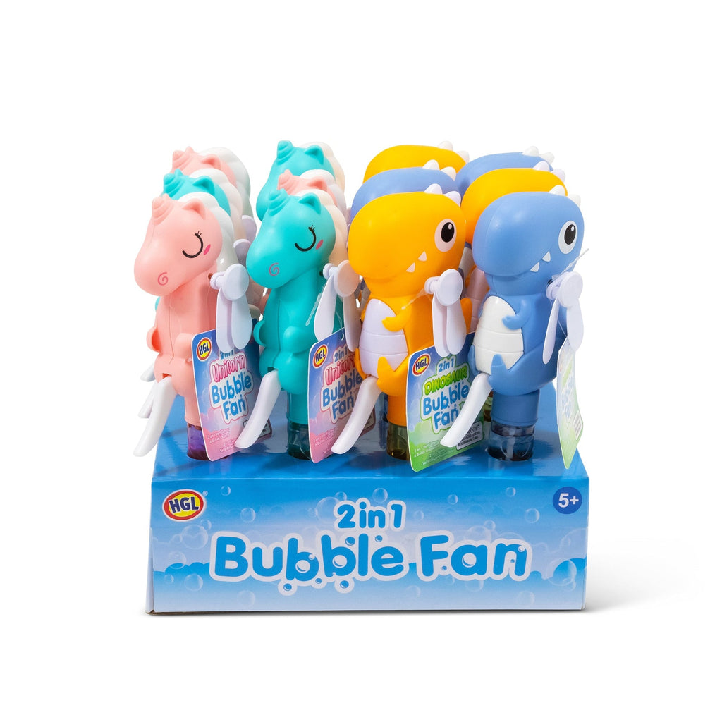 ÉVENTAIL À BULLES DINOSAURE ET LICORNE