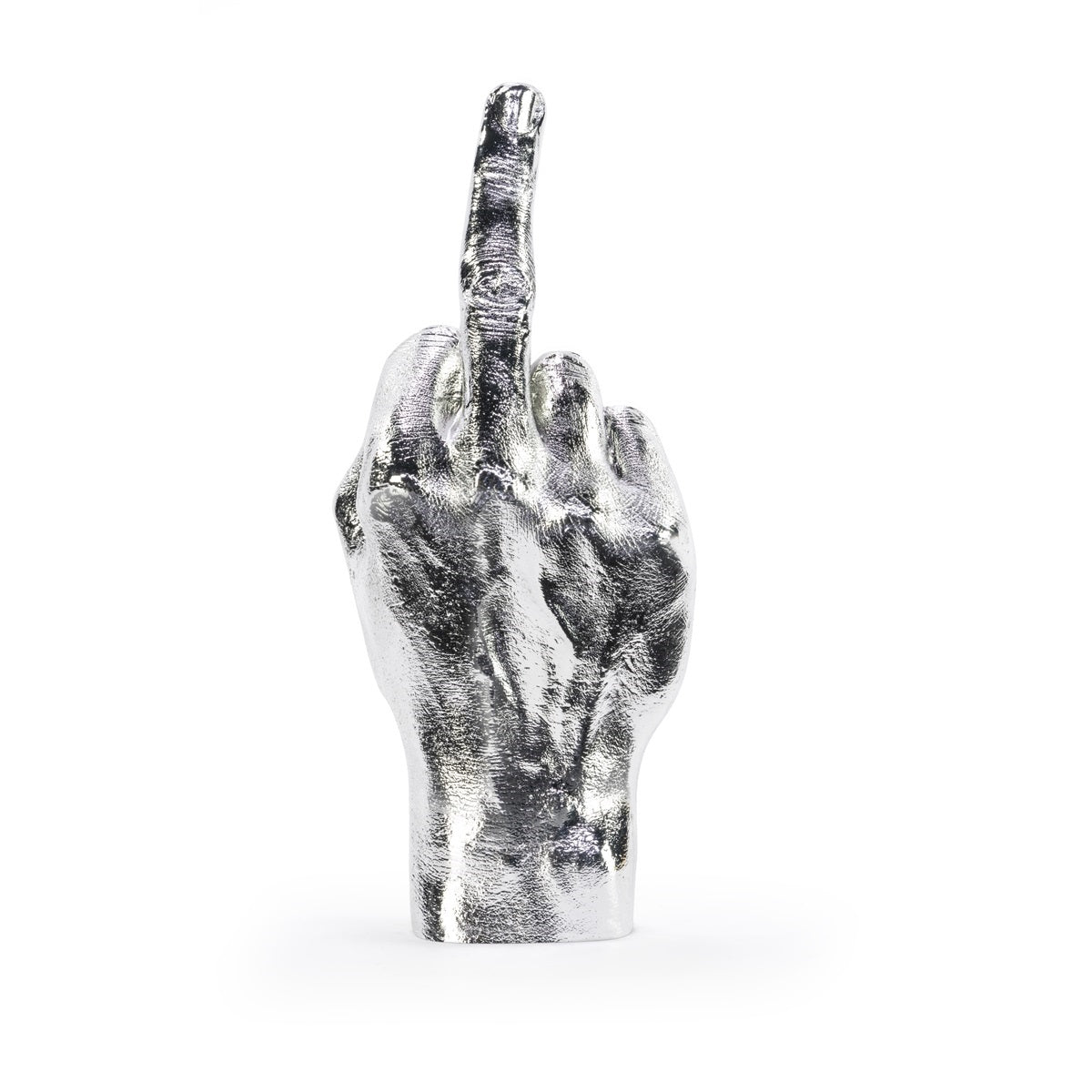 Sculpture Main F**k - Argenté Bitten – Objet déco original