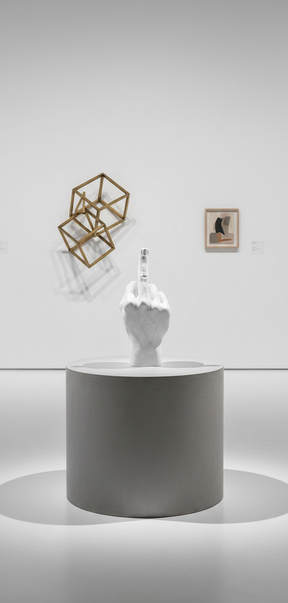 Sculpture Main F**k - Blanc