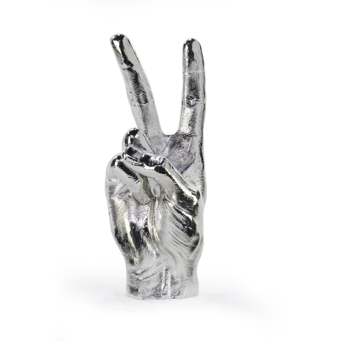 Sculpture Main Peace - Argenté Bitten – Objet déco original