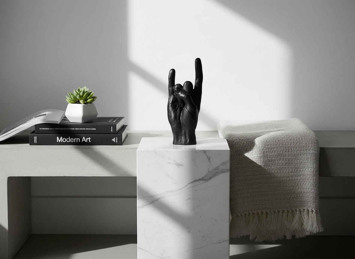 Sculpture Main You Rock - Noir