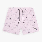 Shark and Swimmer Swim Shorts - Pink