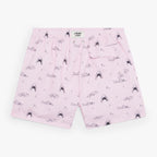 Shark and Swimmer Swim Shorts - Pink