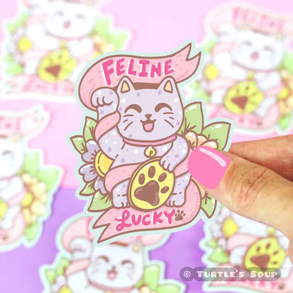 Sticker Chat Chanceux "Feline Lucky" - le Chat Chanceux