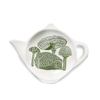 Porte-cuillère pour sachet de thé en céramique, hérisson aux champignons