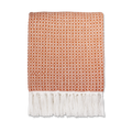Plaid Ayla orange argile - 125 x 150 cm