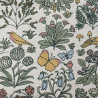 Pochette en coton recyclé Voysey Jardin botanique Faune