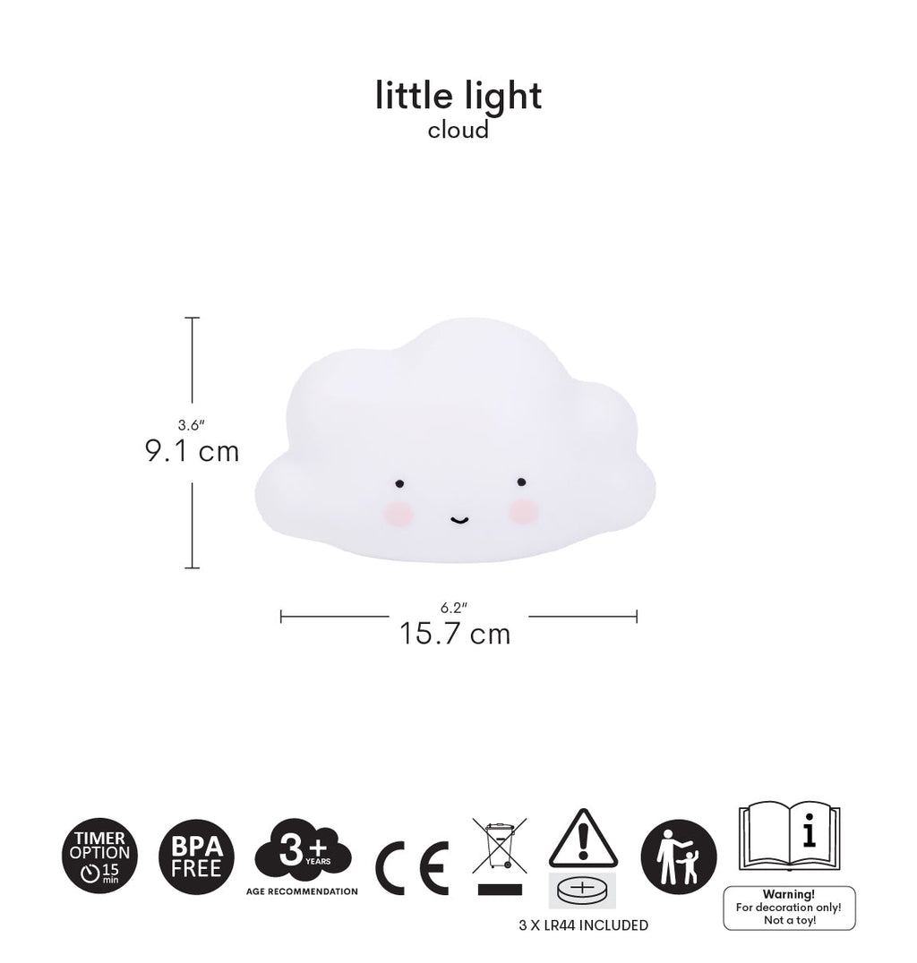 Petite veilleuse Nuage – vue 4 – A Little Lovely Company