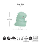 Petite veilleuse T-rex Vert – vue 7 – A Little Lovely Company