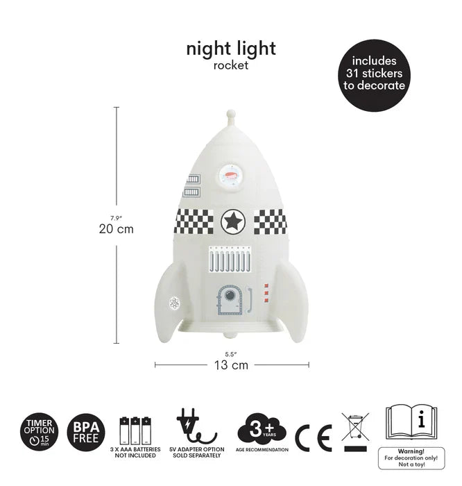 Veilleuse Fusée – vue 6 – A Little Lovely Company