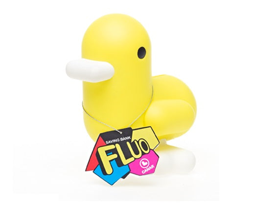 Tirelire Canard Jaune Fluo Canar | Tirelires design canard couleur fun