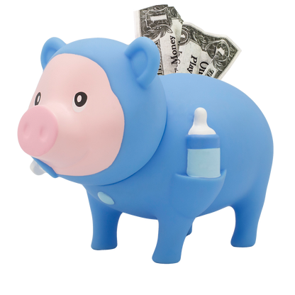 Blue Baby Boy Pig
