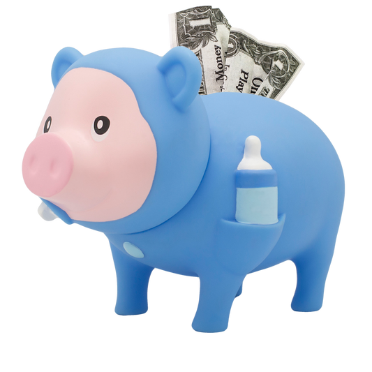 Blue Baby Boy Pig