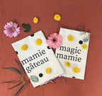 Oggetto regalo di design – torchon famille mamie gateau pied de poule 