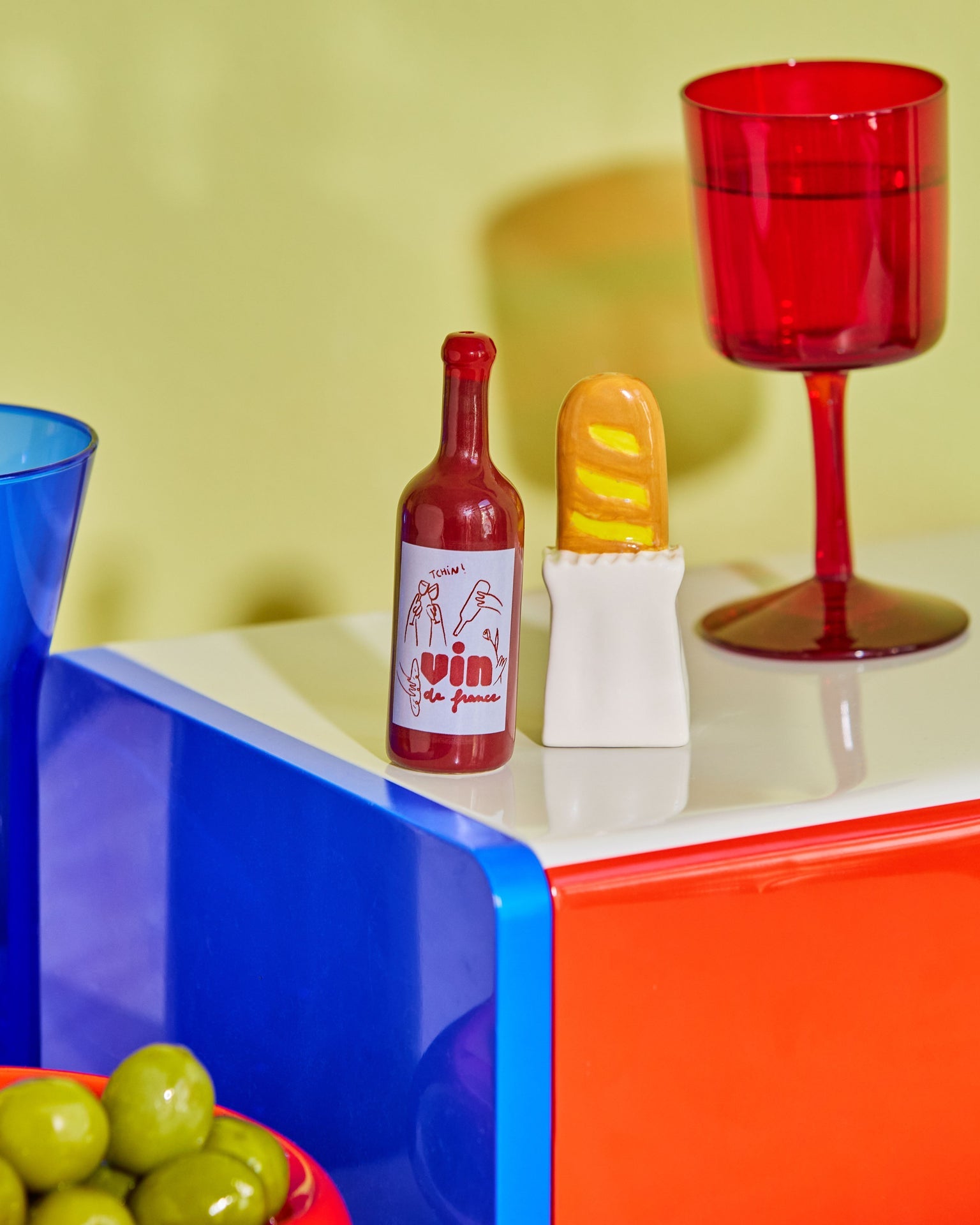 Sel et poivre Baguette et Vin