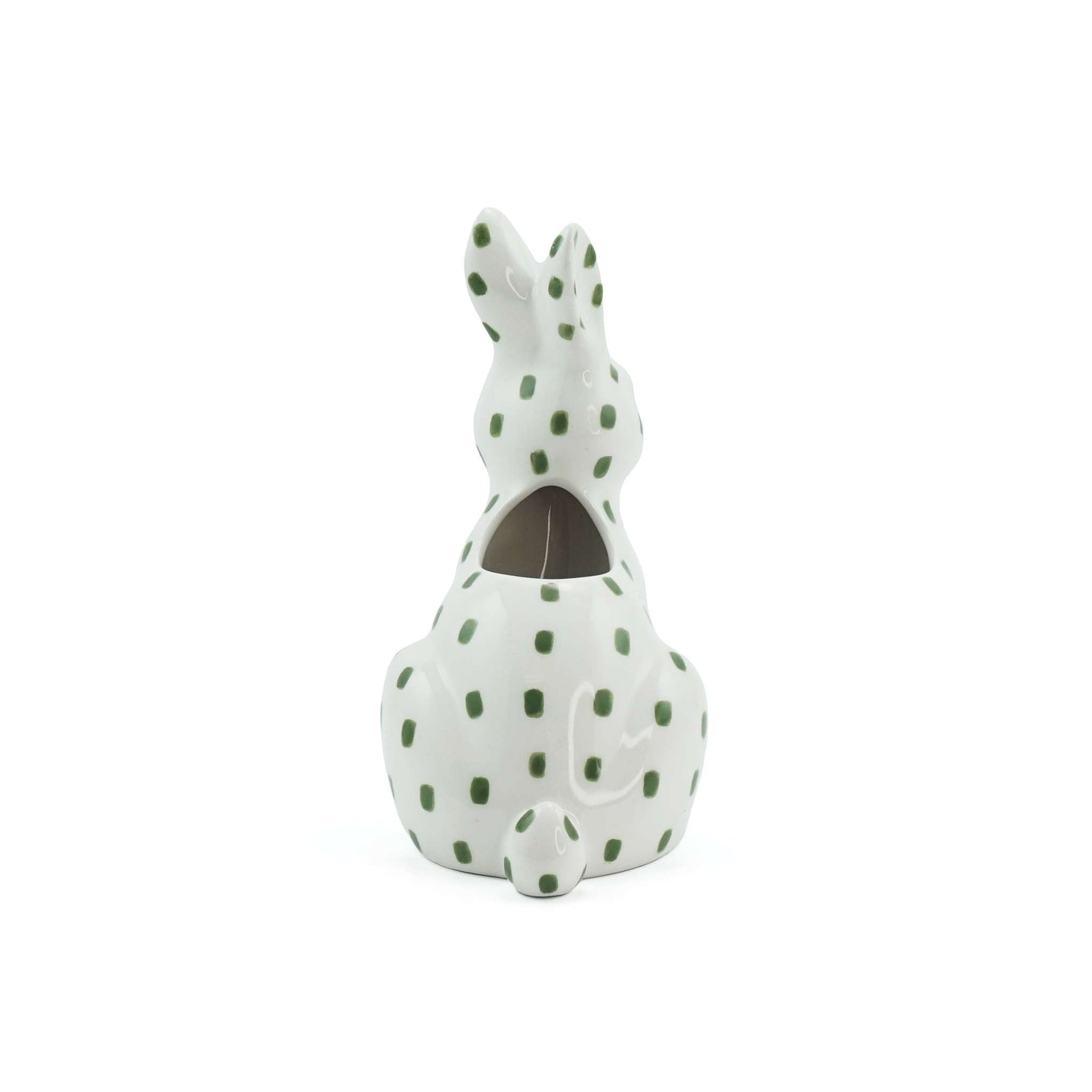 Vase en forme de lièvre en céramique Woodland Animal vert