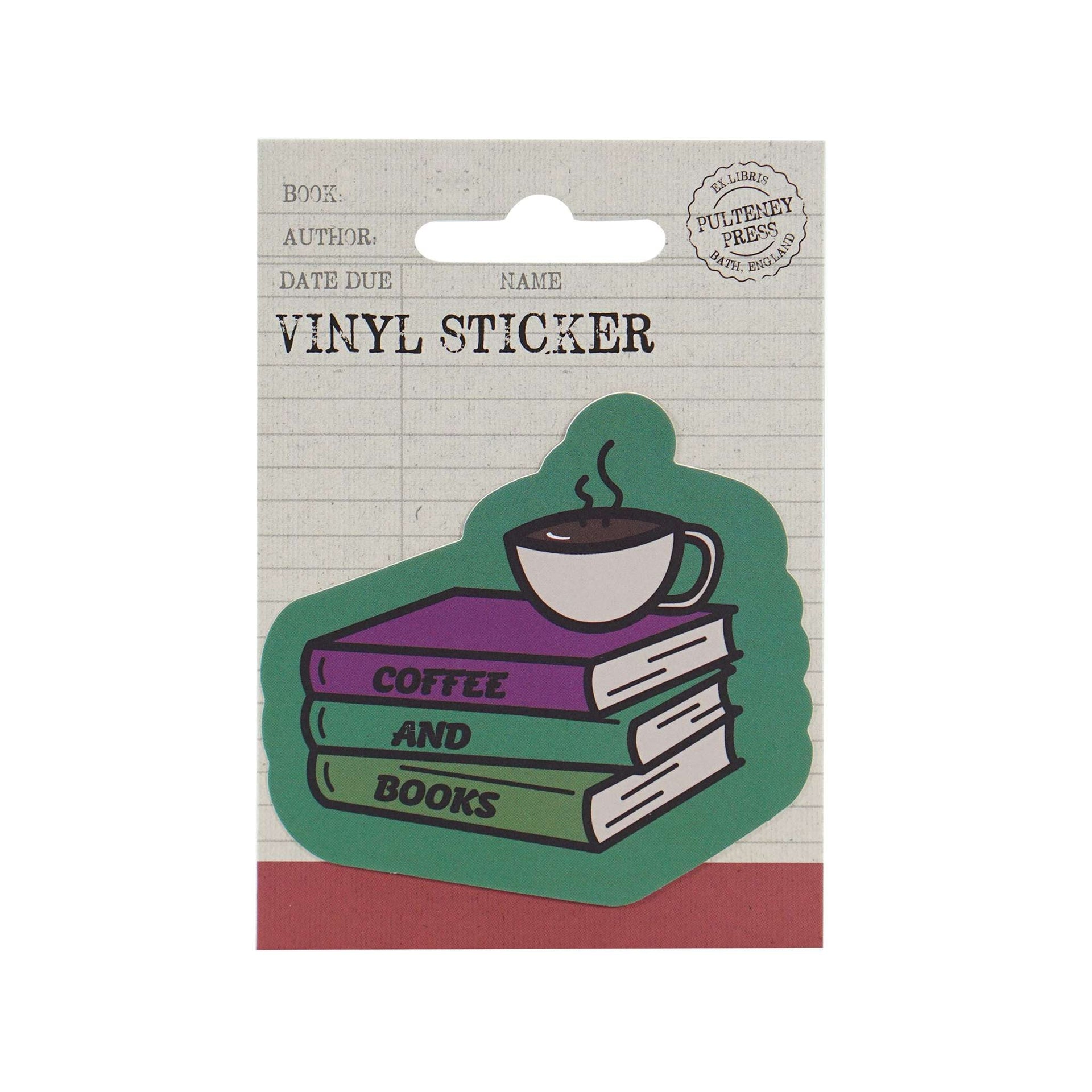 Sticker vinyle Coffee And Books