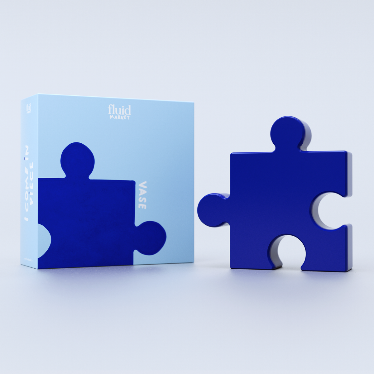 Vase Puzzle bleu — Fluid Market, vue 3