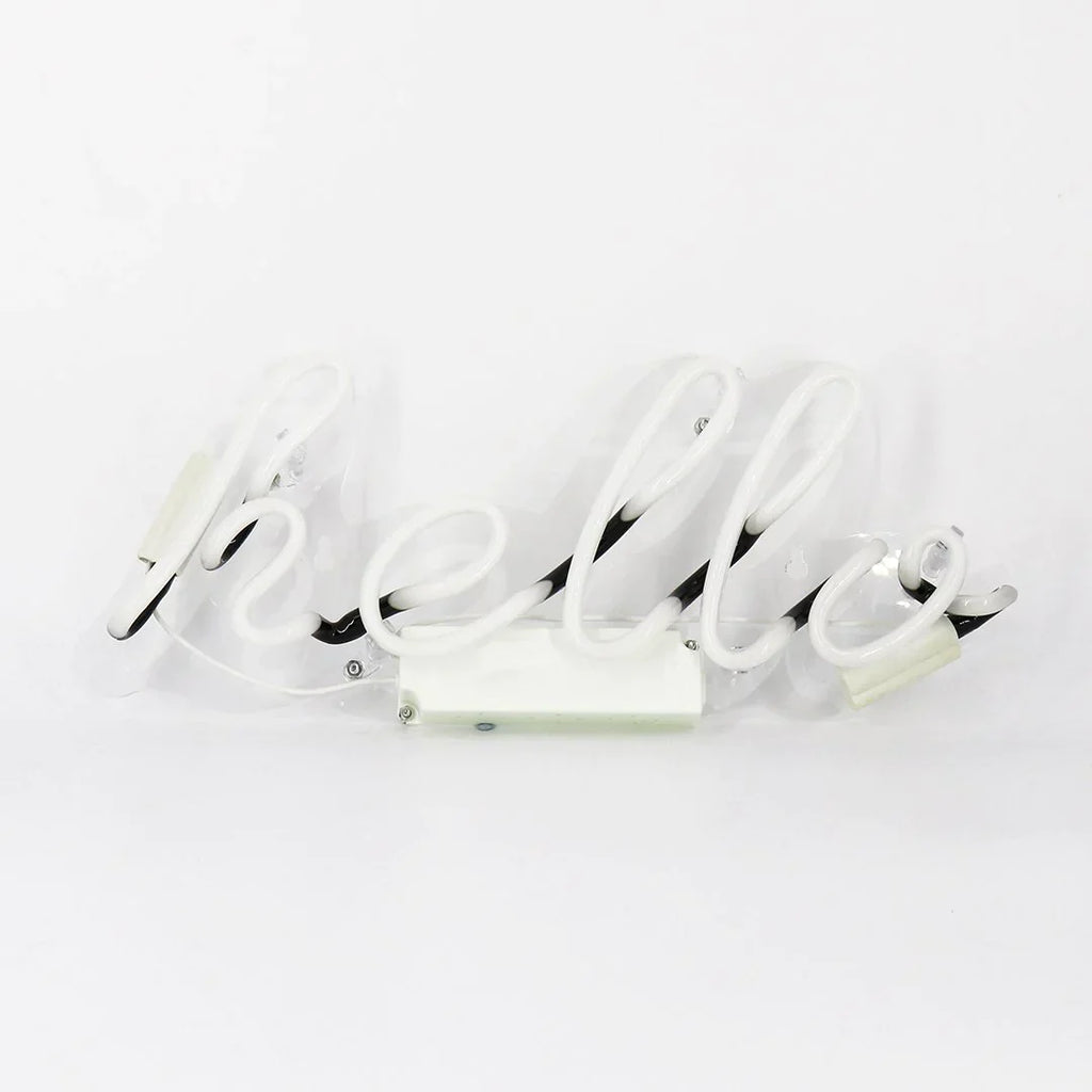 wall neon hello blue 