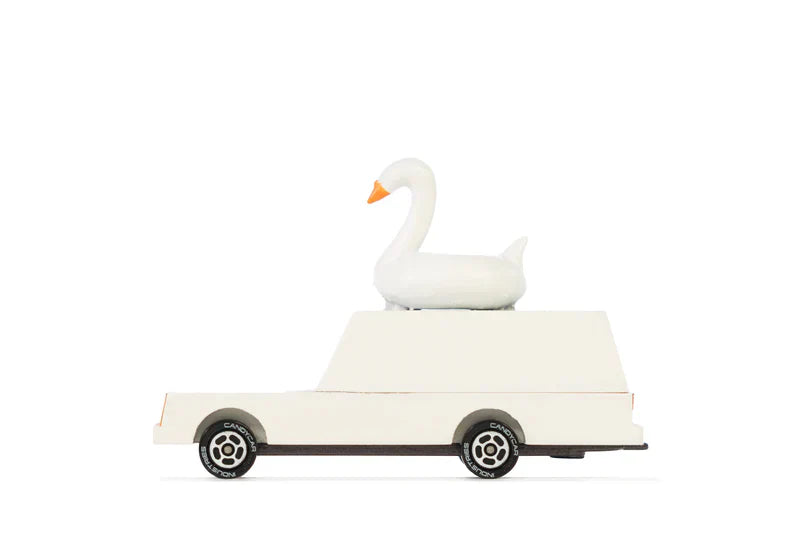 Candycar World Holzauto - Weißer Schwan