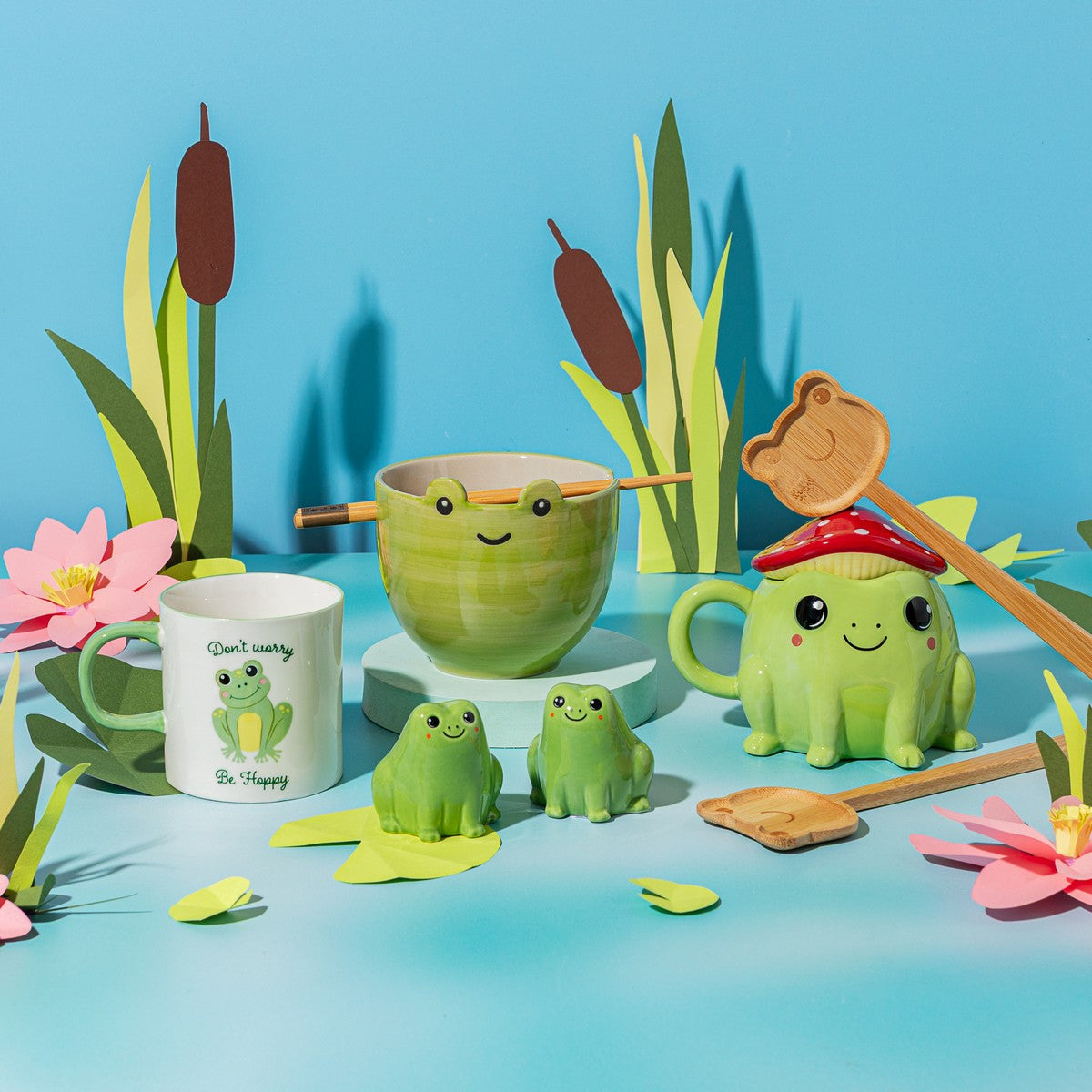Mug Grenouille avec couvercle Champignon