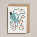 Designcadeau – carte danniversaire poulpe marin petra boase ltd GC PET 0021 5060558745865