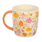 Mug d'automne à motif de citrouilles roses et orange