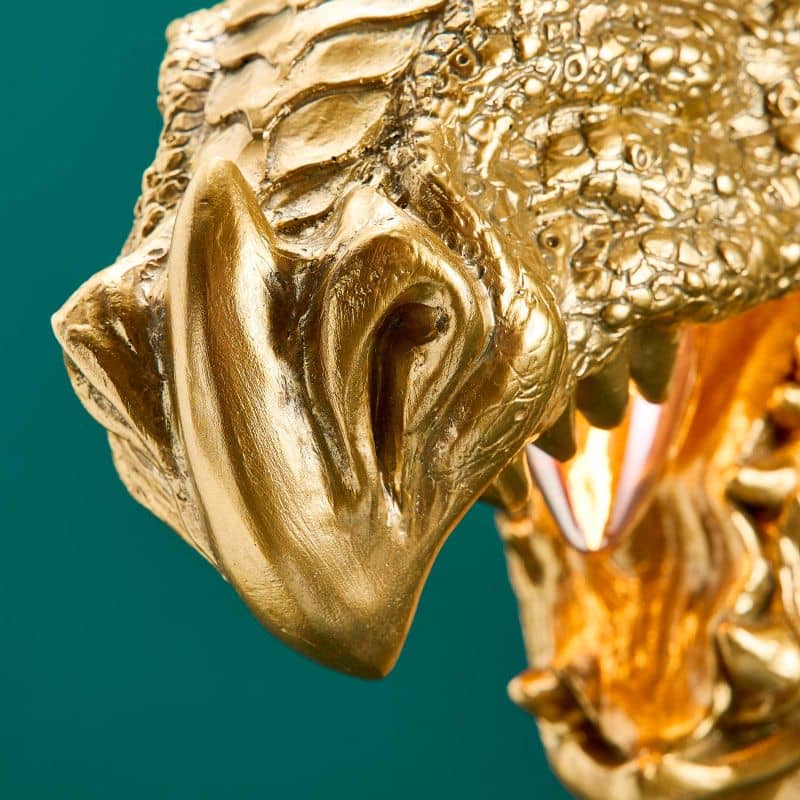 Wandleuchte „Drache“, goldfarben, 66 x 27 x 41 cm