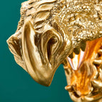 Wandleuchte „Drache“, goldfarben, 66 x 27 x 41 cm
