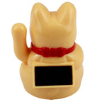 Mini Chat chanceux solaire beige 5cm