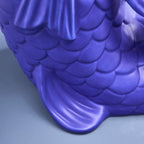 Sculpture/Vase Blubb, Matte blue sandstone, 35 x 30 x 44 cm