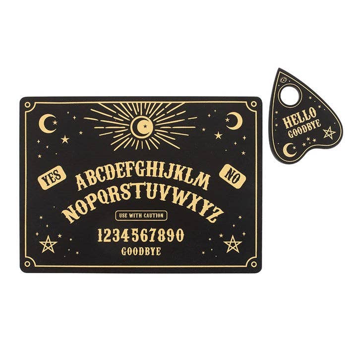 Set de table et sous-verre noir Talking Board
