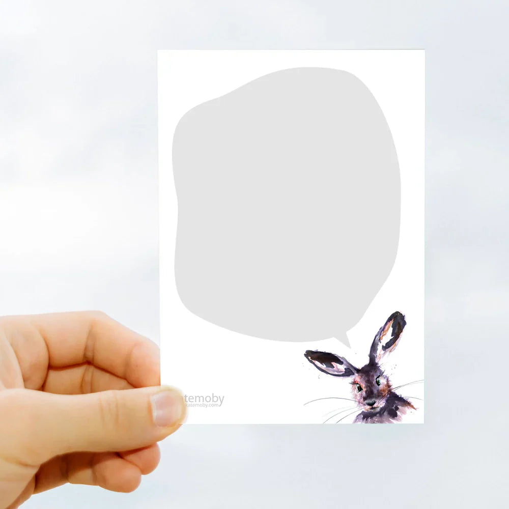 carte postale aquarelle poule kate moby 