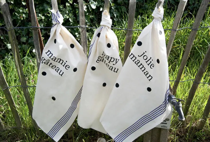 Oggetto regalo di design – torchon famille jolie maman pied de poule 