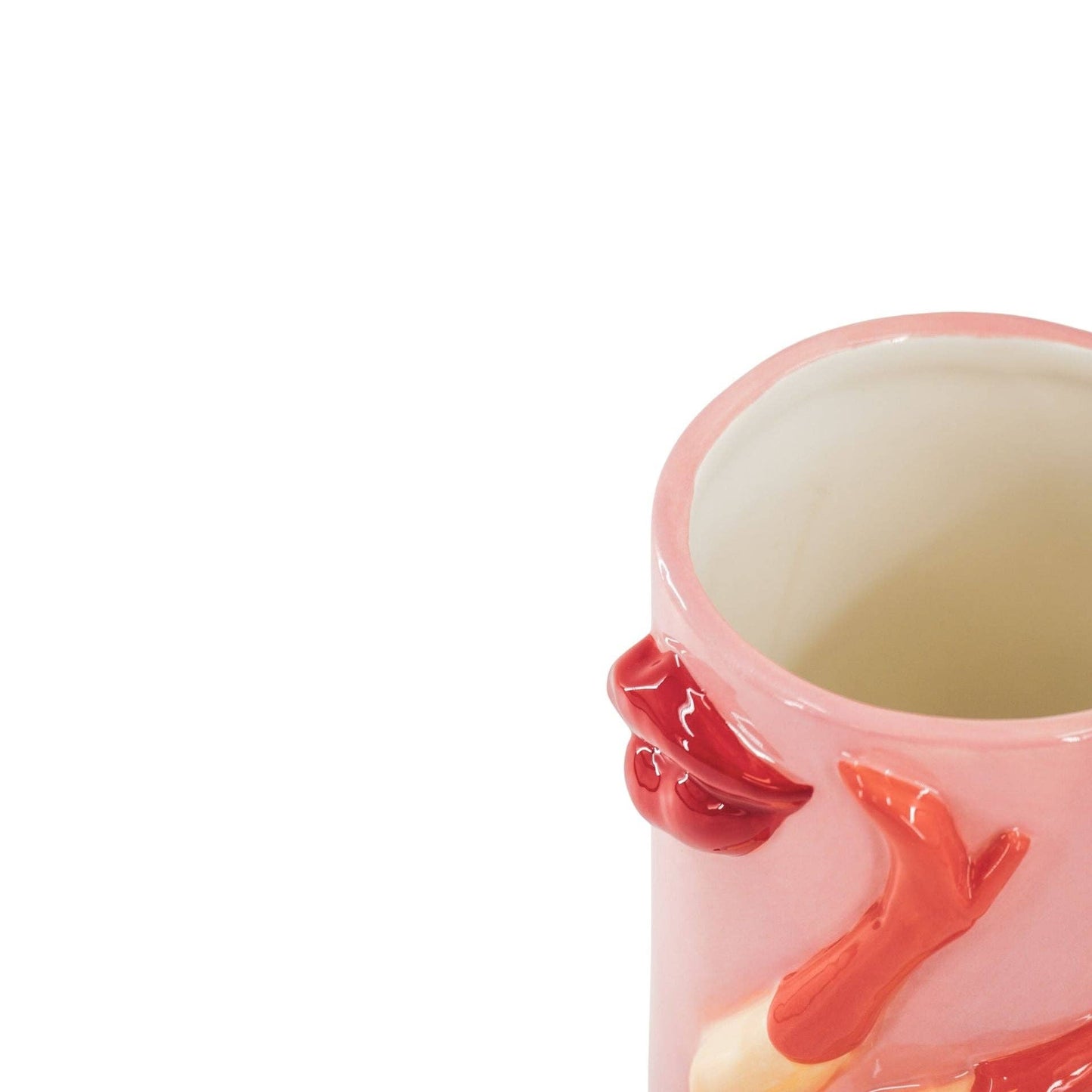 Vase à fleurs - Vase Pornstar Martini - Céramique - Rose/Rouge - 14x12,5x28 cm