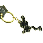 Serotonin-Molekül-Schlüsselanhänger