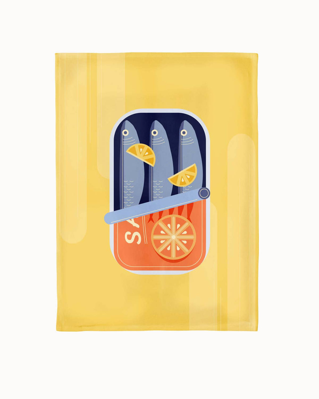 Torchon de cuisine biologique - Sardines pour le dîner | Designproducten en originele cadeaus