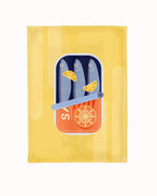Torchon de cuisine biologique - Sardines pour le dîner | Designproducten en originele cadeaus